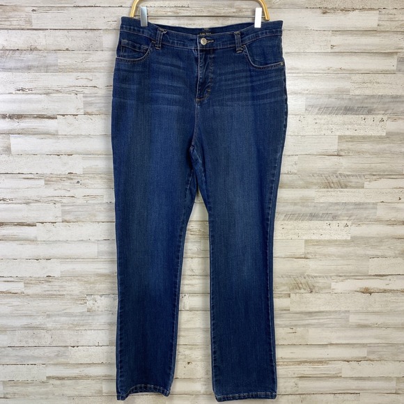 Lee Denim - Lee Jeans Women 12M Blue Denim Classic Fit Straight Leg Medium Wash Western